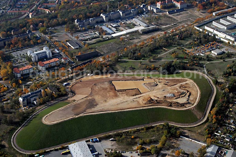 Aerial image Dresden - 25.10.2006 Dresden (Sachsen) Blick auf die Deponieanlagen der Stadtbetriebe Dresden an der Radeburger Straße in 01129 Dresden. Ein Projekt der Amand GmbH & Co.KG