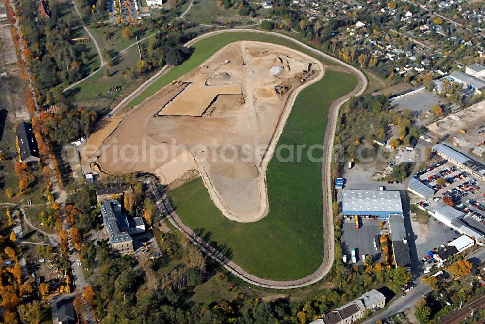 Aerial photograph Dresden - 25.10.2006 Dresden (Sachsen) Blick auf die Deponieanlagen der Stadtbetriebe Dresden an der Radeburger Straße in 01129 Dresden. Ein Projekt der Amand GmbH & Co.KG