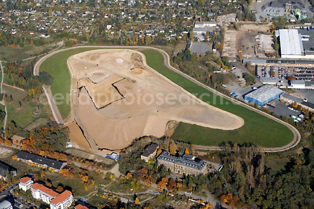 Dresden from the bird's eye view: 25.10.2006 Dresden (Sachsen) Blick auf die Deponieanlagen der Stadtbetriebe Dresden an der Radeburger Straße in 01129 Dresden. Ein Projekt der Amand GmbH & Co.KG