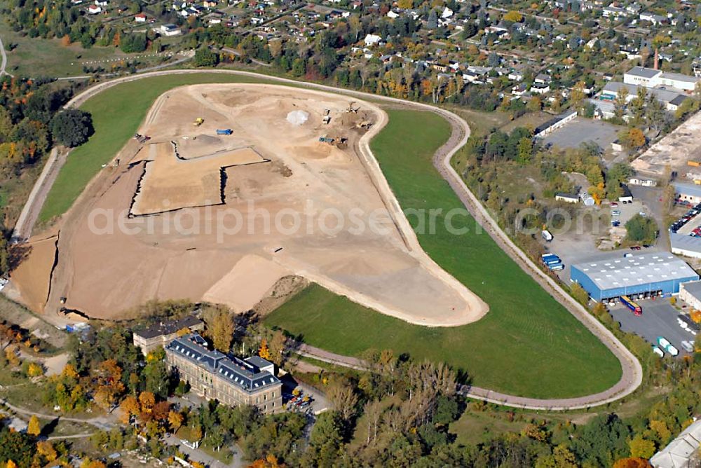 Aerial image Dresden - 25.10.2006 Dresden (Sachsen) Blick auf die Deponieanlagen der Stadtbetriebe Dresden an der Radeburger Straße in 01129 Dresden. Ein Projekt der Amand GmbH & Co.KG