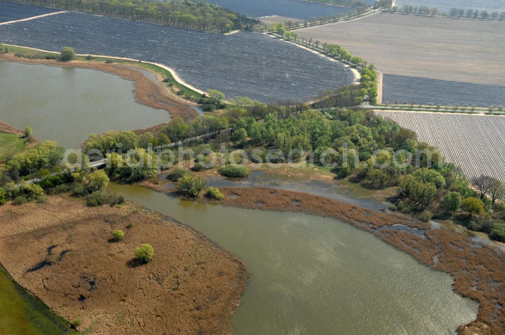 Lünow from the bird's eye view: Blick auf den Beetzsee. Der See gehört zur Stadt Brandenburg an der Havel im Naturschutzgebiet Westhavelland. Der See ist ca. 22 km lang, bei einer durchschnittlichzen Tiefe von 3 m. Der eiszeitliche Rinnensee besteht aus 4 Einzelbecken, die Teilweise eigene Namen haben und mit Kanälen verbunden sind.