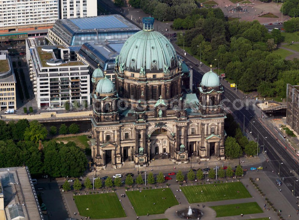 Berlin from the bird's eye view: The Cathedral of Berlin is the largest church in the city, and it serves as a vital center for the Protestant church of Germany