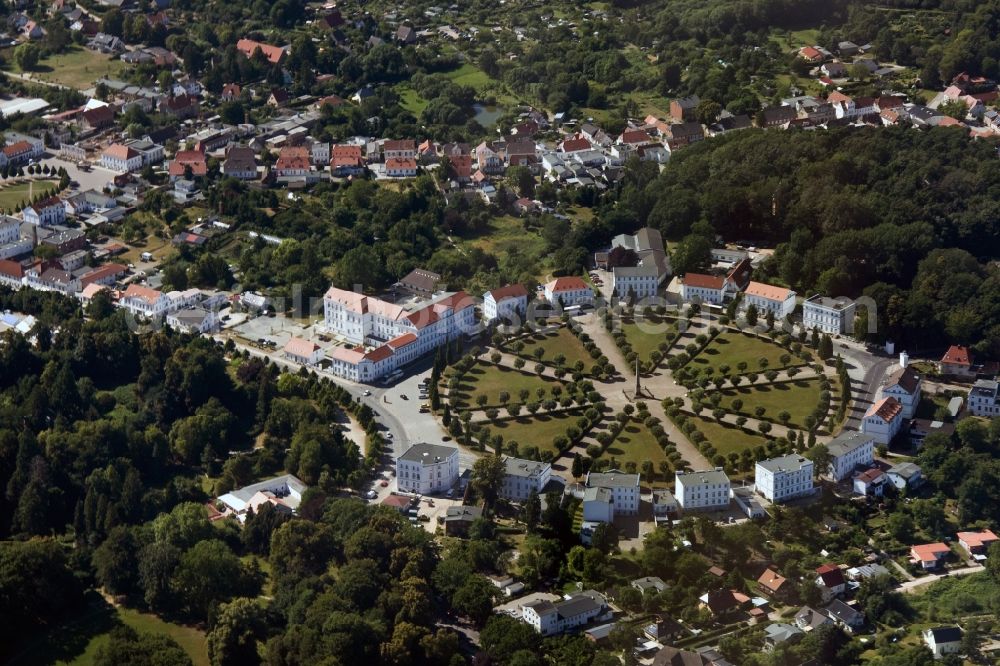 Putbus from above - View of the Circus in Putbus on the island Ruegen in Meclenburg-West Pomerania