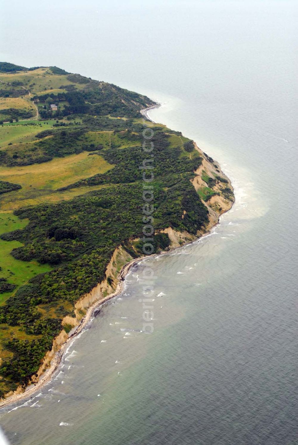 Hiddensee (Rügen) from the bird's eye view: Der Dornbusch, die Steilküste Hiddensees.