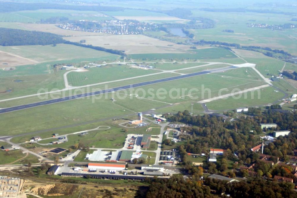 Neubrandenburg from above - Blick auf den Flughafen Neubrandenburg-Trollenhagen. Kontakt: Flughafen Neubrandenburg - Trollenhagen GmbH, Flughafenstr. 10, 17039 Trollenhagen; Tel.: (0395) 45 54 0 Fax: (0395) 45 54-200