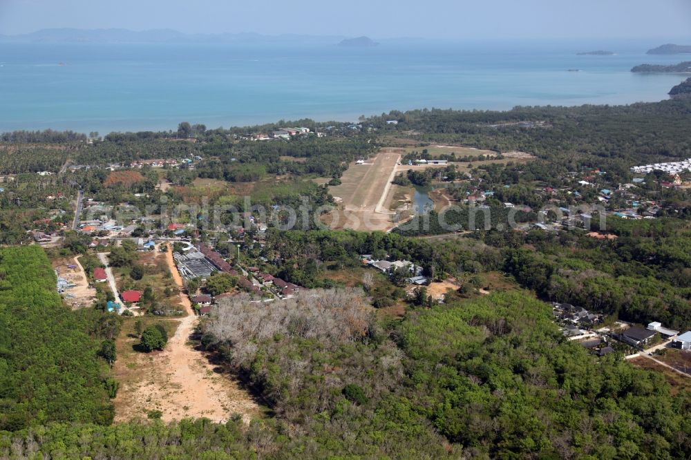 Aerial image Pa Klok - The airfield Phuket Airpark in Pa Klok on the island of Phuket in Thailand is a sport airfield and is located on the eastern edge of the island and has a grass runway. ICEO Code: VTSW