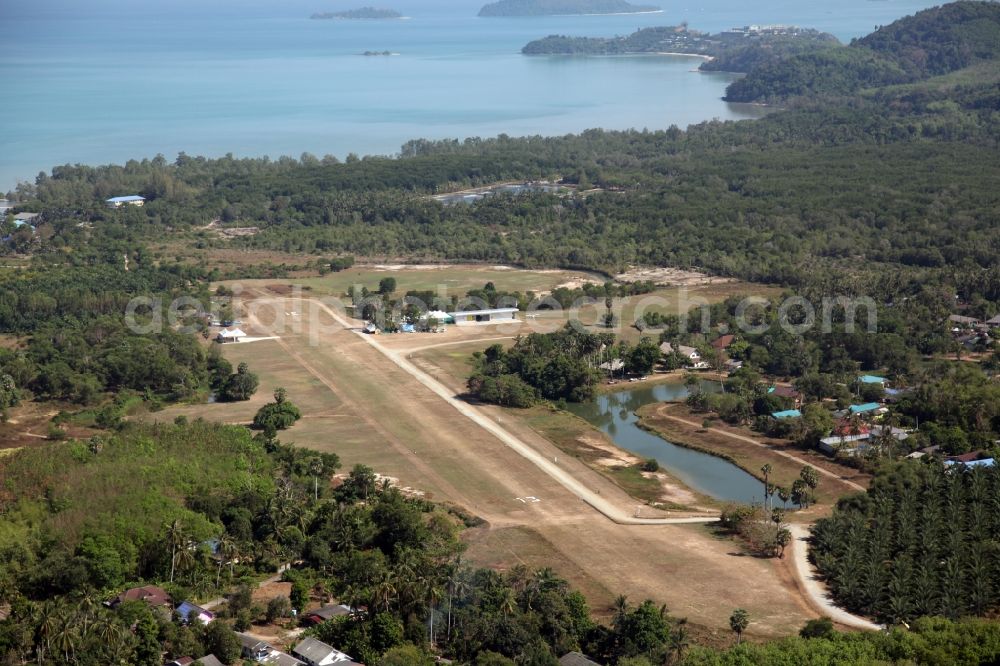 Aerial photograph Pa Klok - The airfield Phuket Airpark in Pa Klok on the island of Phuket in Thailand is a sport airfield and is located on the eastern edge of the island and has a grass runway. ICEO Code: VTSW