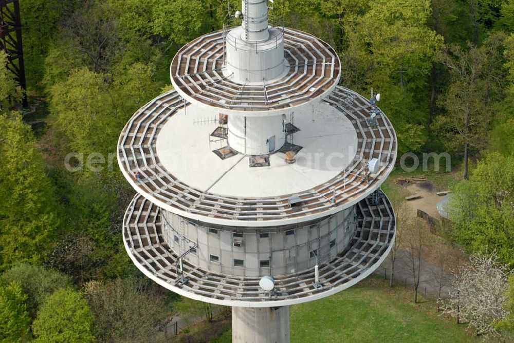 Aerial image Winterstein (Hessen) - Der Funkturm auf dem Steinkopf. Der Turm gehört zur Telekom-Gruppe T-Systems. Zur Zeit werden hier keine Rundfunksender ausgestrahlt.