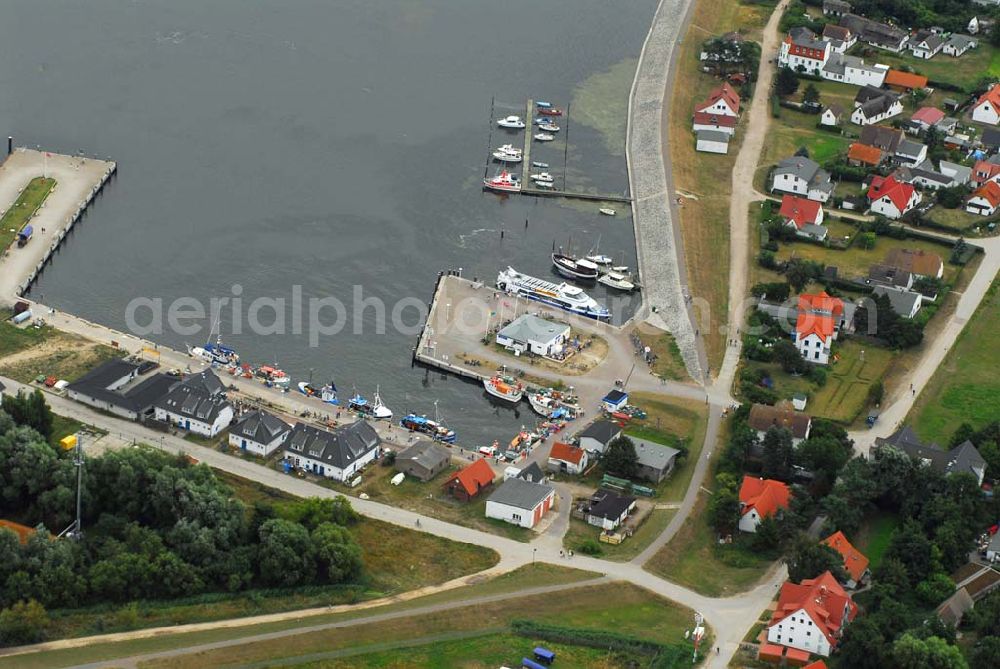 Aerial image Vitte auf Hiddensee - Der Hafen von Vitte auf Hiddensee.