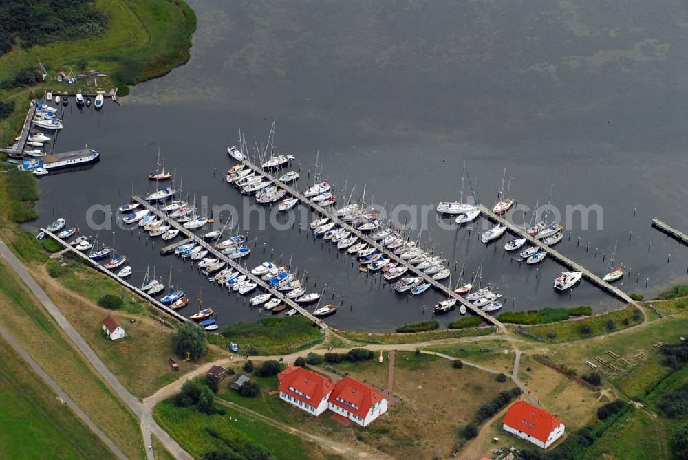 Aerial photograph Vitte auf Hiddensee - Der Hafen von Vitte auf Hiddensee.