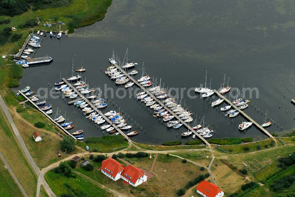 Vitte auf Hiddensee from above - Der Hafen von Vitte auf Hiddensee.