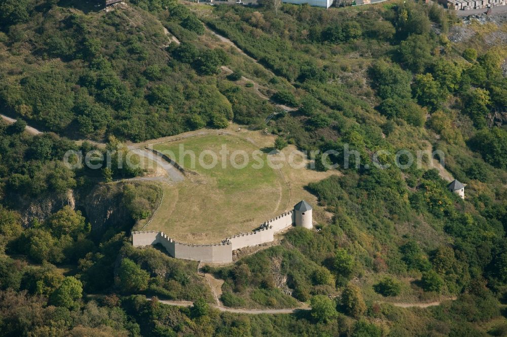 Mayen from the bird's eye view: The Katzenberg and the Romans waiting in Mayen in the state of Rhineland-Palatinate