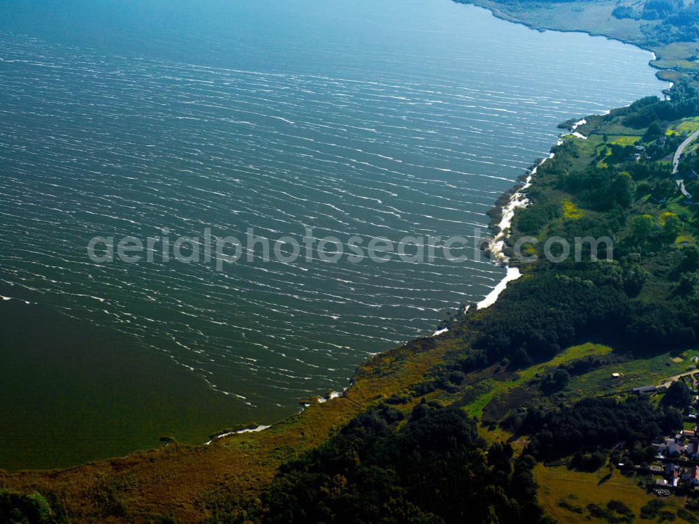 Aerial photograph Bergen auf Rügen - The Small Jasmund bay is a bay of the southern Baltic Sea in Mecklenburg-Western Pomerania in the island of Ruegen. It is about seven miles long and five miles wide