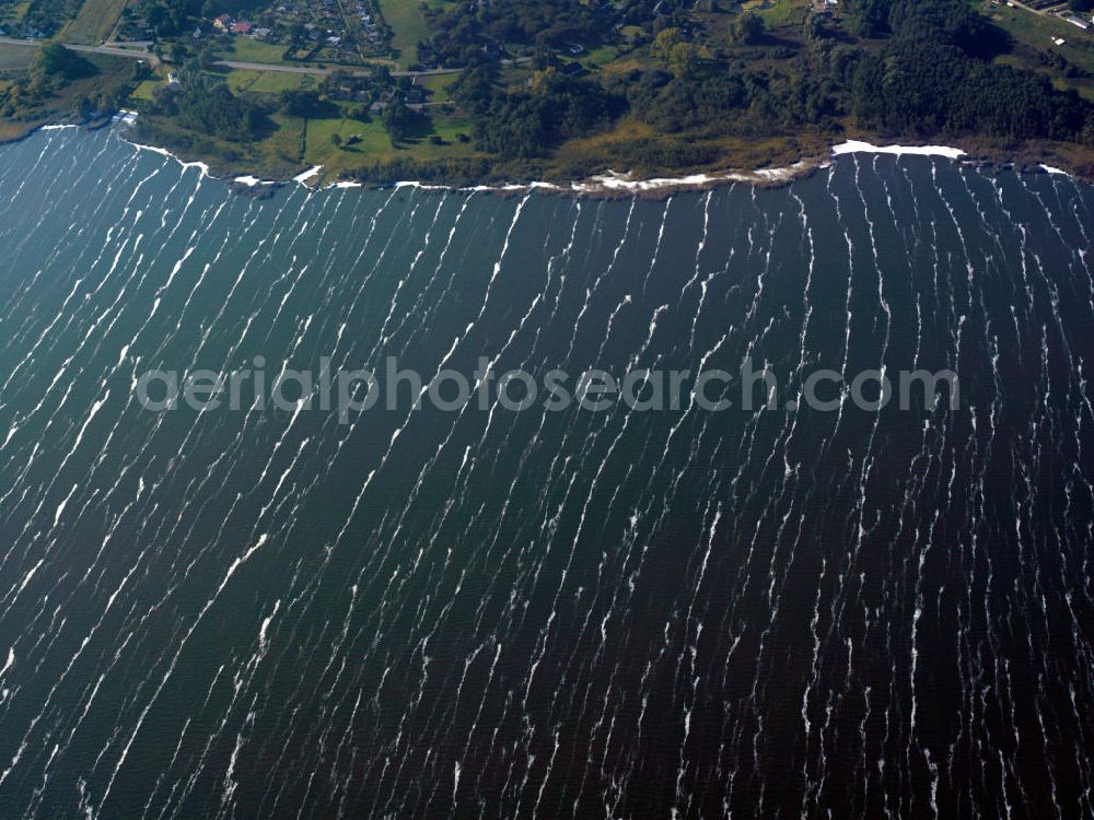 Bergen auf Rügen from the bird's eye view: The Small Jasmund bay is a bay of the southern Baltic Sea in Mecklenburg-Western Pomerania in the island of Ruegen. It is about seven miles long and five miles wide