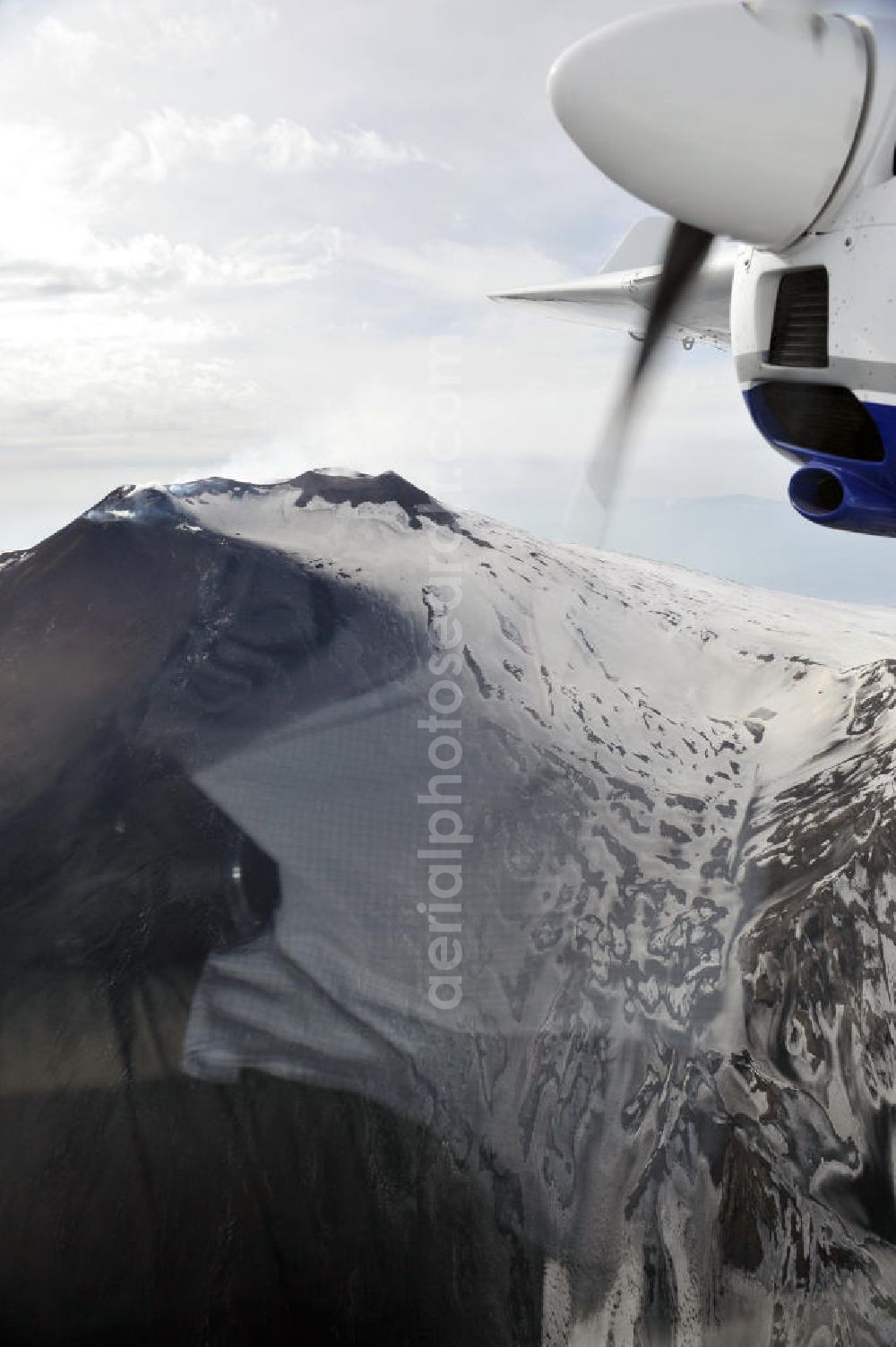 Aerial photograph Atna - View to the volcano Mount Etna at Siciliy in italy