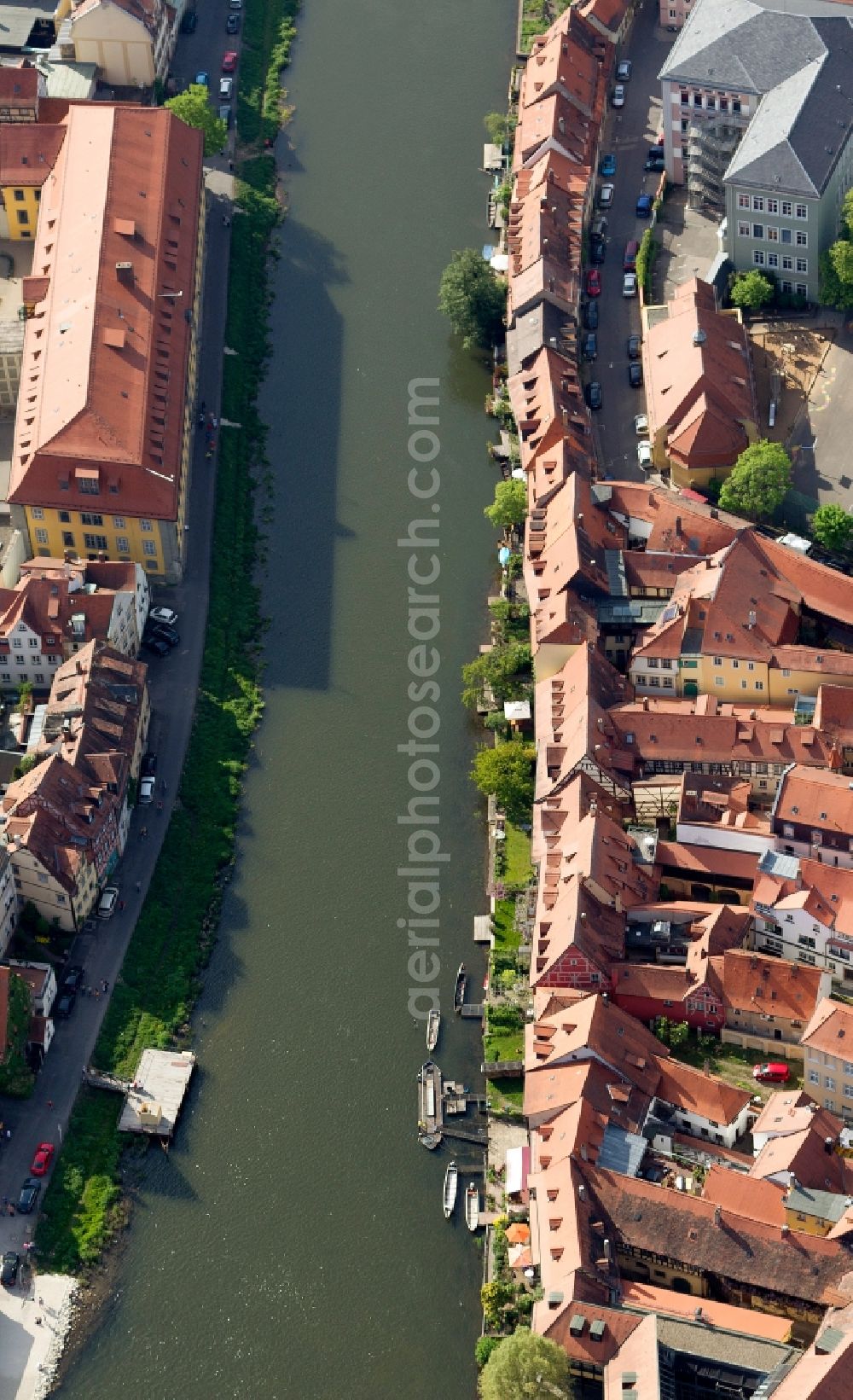 Aerial image Bamberg - View at the Main in the city of in Bamberg in the federal state of Bavaria