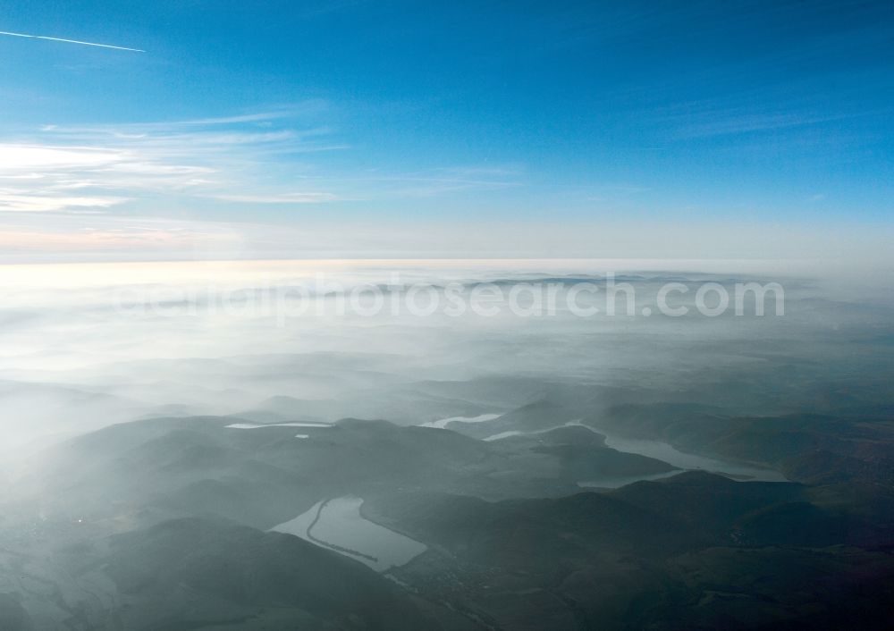 Aerial image Frankenau - The National Park-Edersee basement is a large national park in the northern part of the low mountain forest in the basement Waldeck-Frankenberg, Hesse. Since June 2011, the Buchenwald part of the National Park UNESCO World Heritage beech forests in Germany