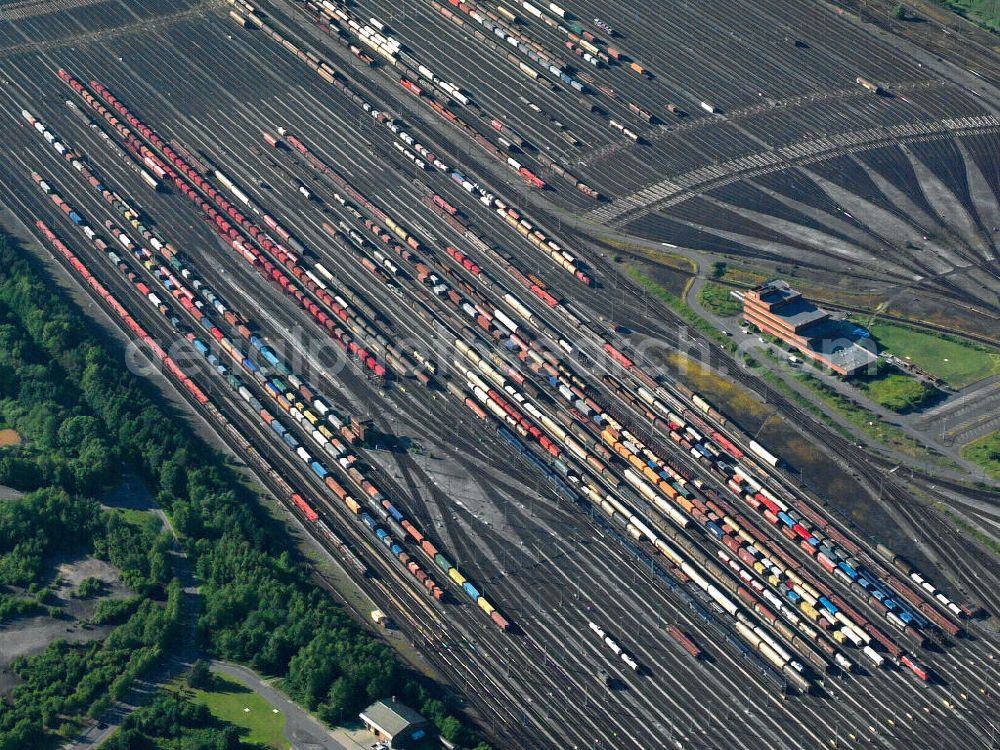 Aerial photograph Maschen - The shunt yard Maschen is the largest marshalling yard in Europe. It was opened in 1977 and manufactures the entire rail freight to and from Scandinavia and from the port of Hamburg