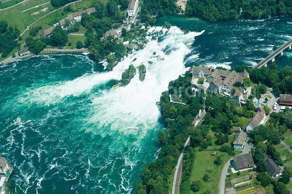 Aerial photograph Schaffhaussen - Rhine Falls near Schaffhausen in Switzerland