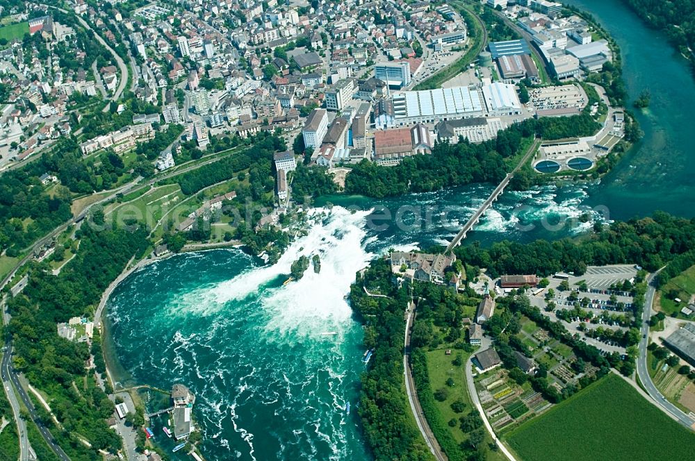 Schaffhaussen from above - Rhine Falls near Schaffhausen in Switzerland