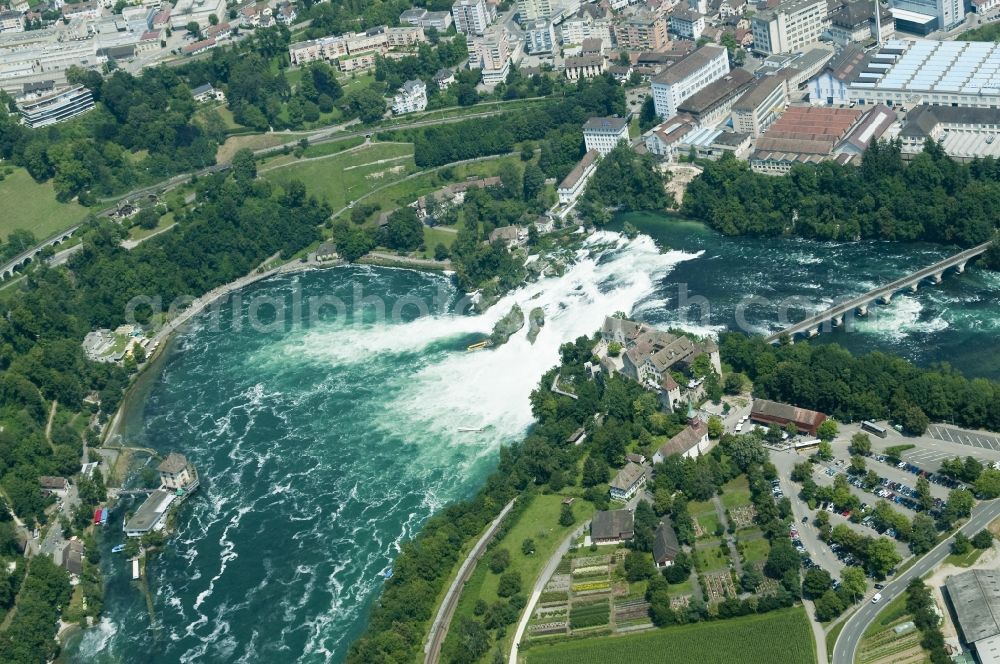 Aerial image Schaffhaussen - Rhine Falls near Schaffhausen in Switzerland