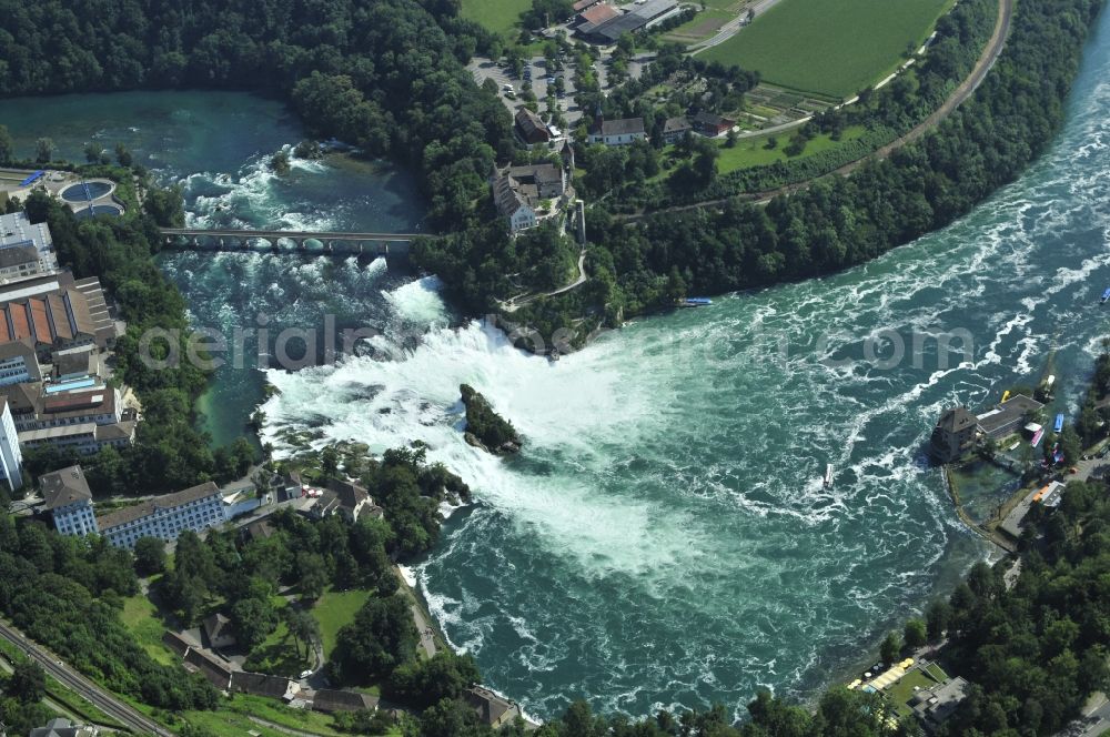 Aerial image Schaffhaussen - Rhine Falls near Schaffhausen in Switzerland