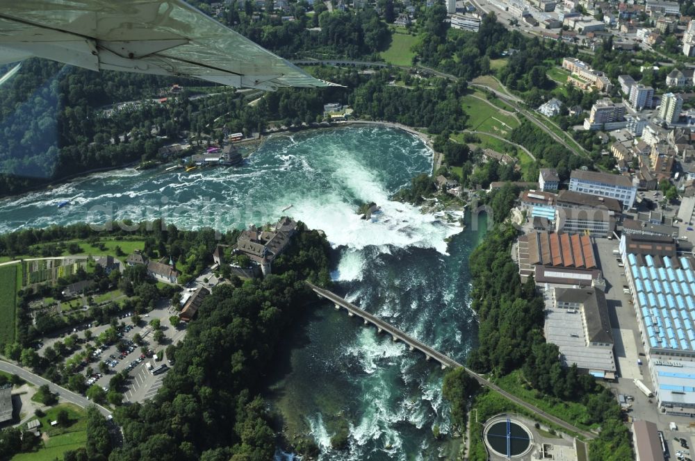 Schaffhaussen from the bird's eye view: Rhine Falls near Schaffhausen in Switzerland