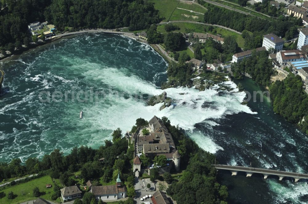 Aerial image Schaffhaussen - Rhine Falls near Schaffhausen in Switzerland