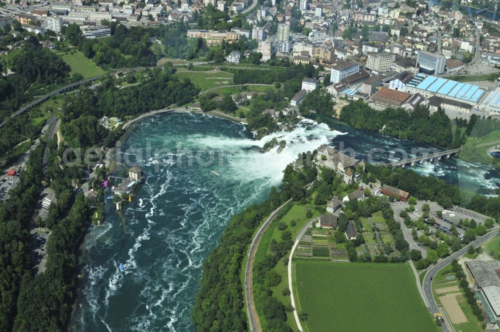 Schaffhaussen from above - Rhine Falls near Schaffhausen in Switzerland