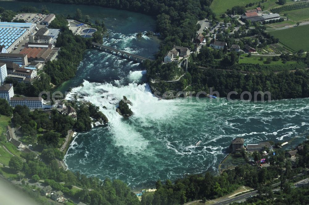 Schaffhaussen from the bird's eye view: Rhine Falls near Schaffhausen in Switzerland