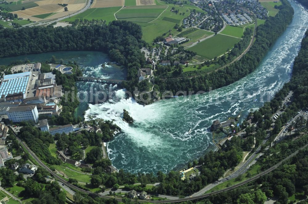 Aerial image Schaffhaussen - Rhine Falls near Schaffhausen in Switzerland