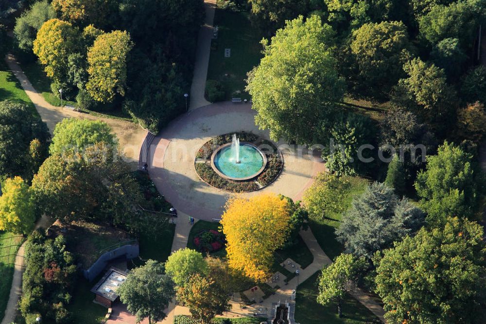 Aerial photograph Dillingen / Saar - View of the city garden of Dillingen / Saar in the district of Saarlouis in Saarland