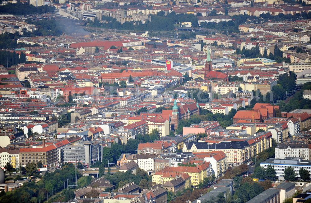 Aerial image Berlin Prenzlauer Berg - Der Stadtteil Prenzlauer Berg in Berlin im Überblick. Overview of the district Prenzlauer Berg in Berlin.