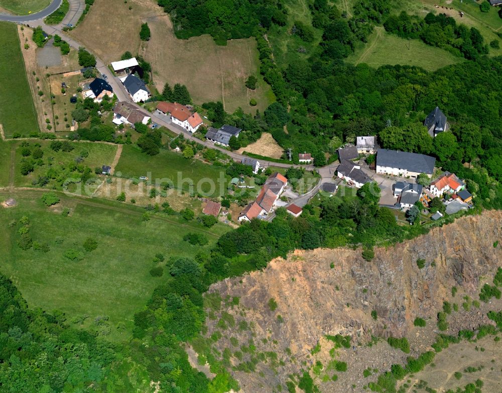 Hochstetten-Dhaun from the bird's eye view: The St.Johannis mountain in High-Stetten Dhaun in Rhineland-Palatinate