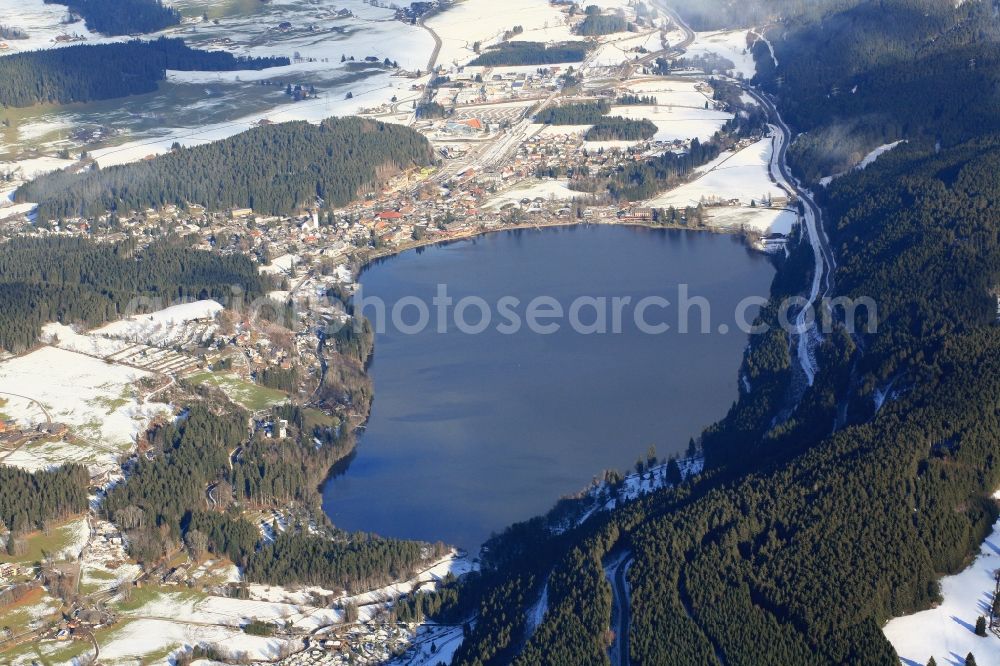 Aerial image Titisee-Neustadt - The Titisee in the state of Baden-Wuerttemberg is a popular destination in the Black Forest