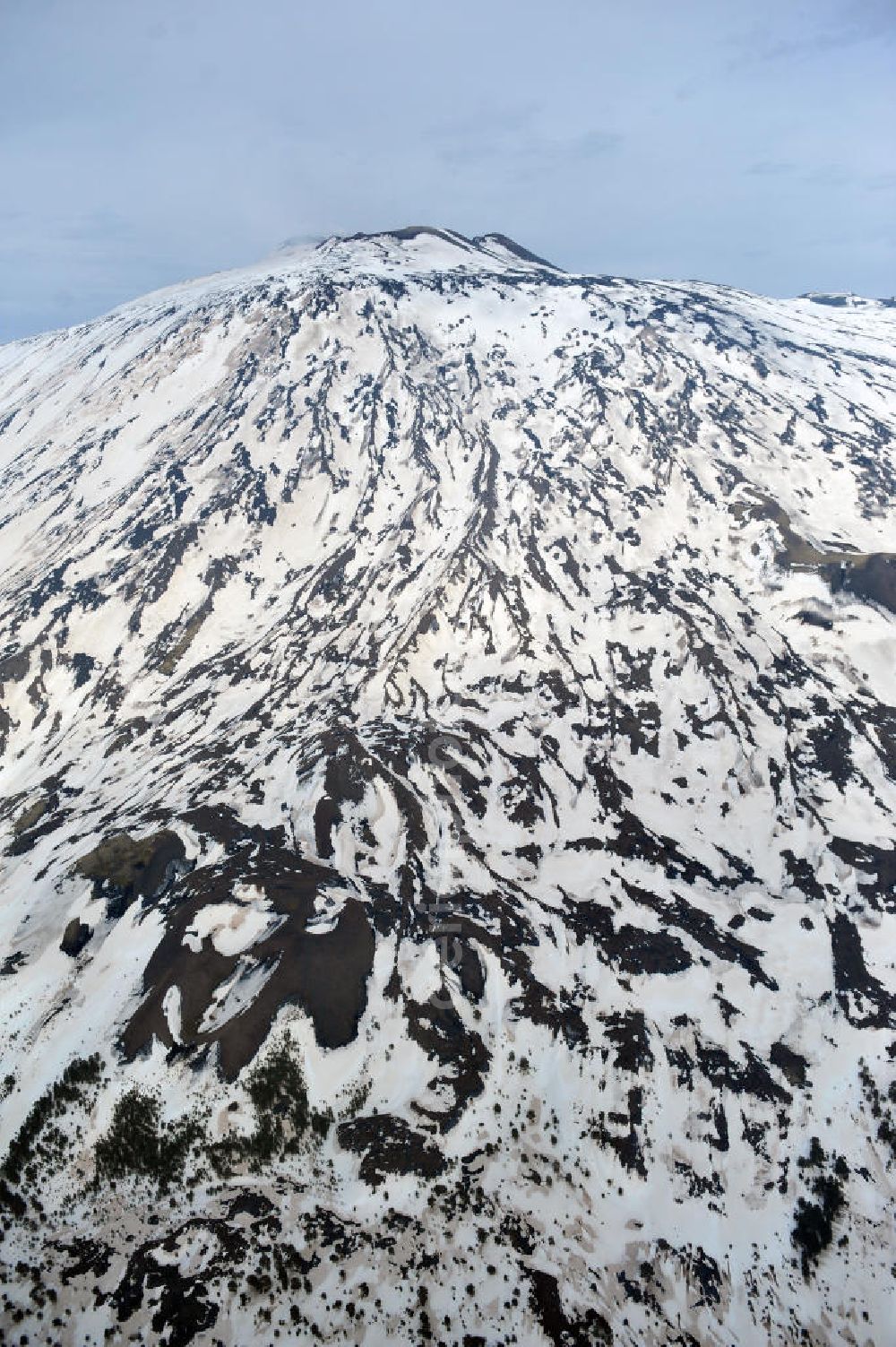 Aerial photograph Atna - View to the volcano Mount Etna at Siciliy in italy