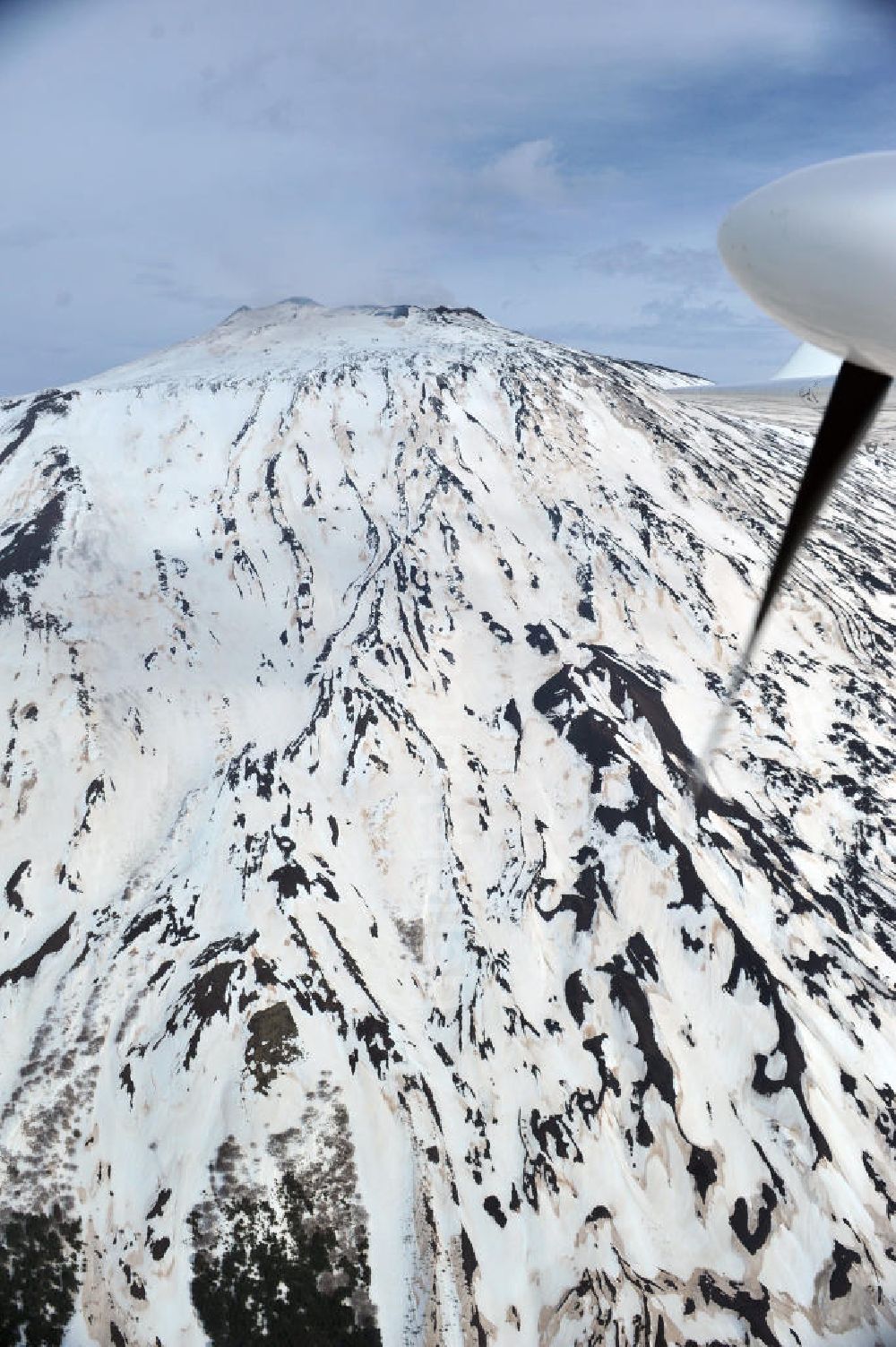 Atna from the bird's eye view: View to the volcano Mount Etna at Siciliy in italy