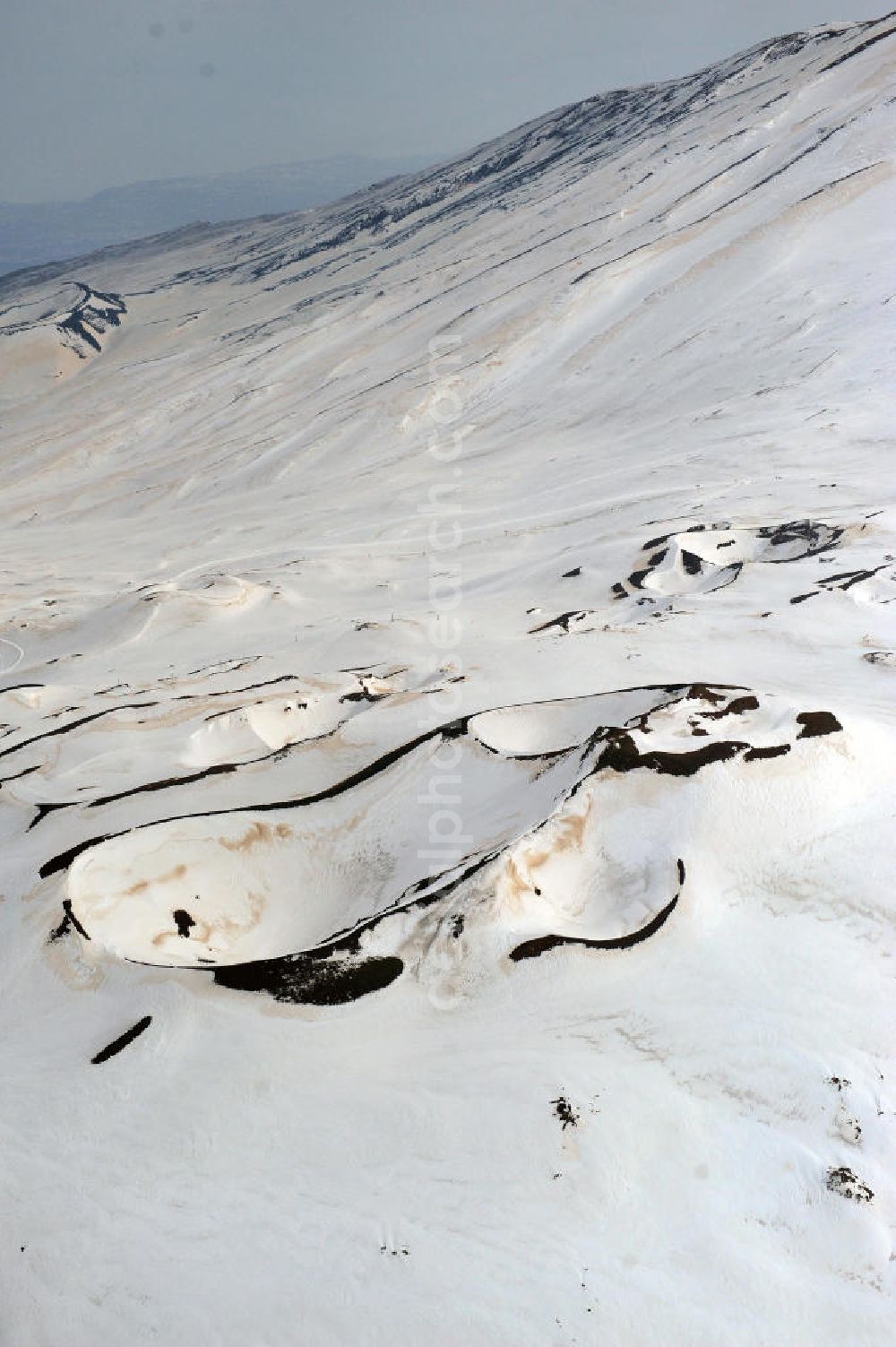 Aerial image Atna - View to the volcano Mount Etna at Siciliy in italy