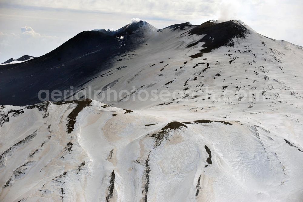 Atna from above - View to the volcano Mount Etna at Siciliy in italy