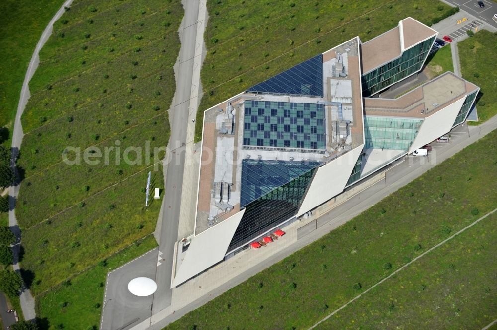 Aerial photograph Wolfsburg - The MobileLifeCampus in the district Hageberg. In the building complex, which was developed and designed by Henn Architekten and opened in 2006, AutoUni and parts of Volkswagen of information technology are housed