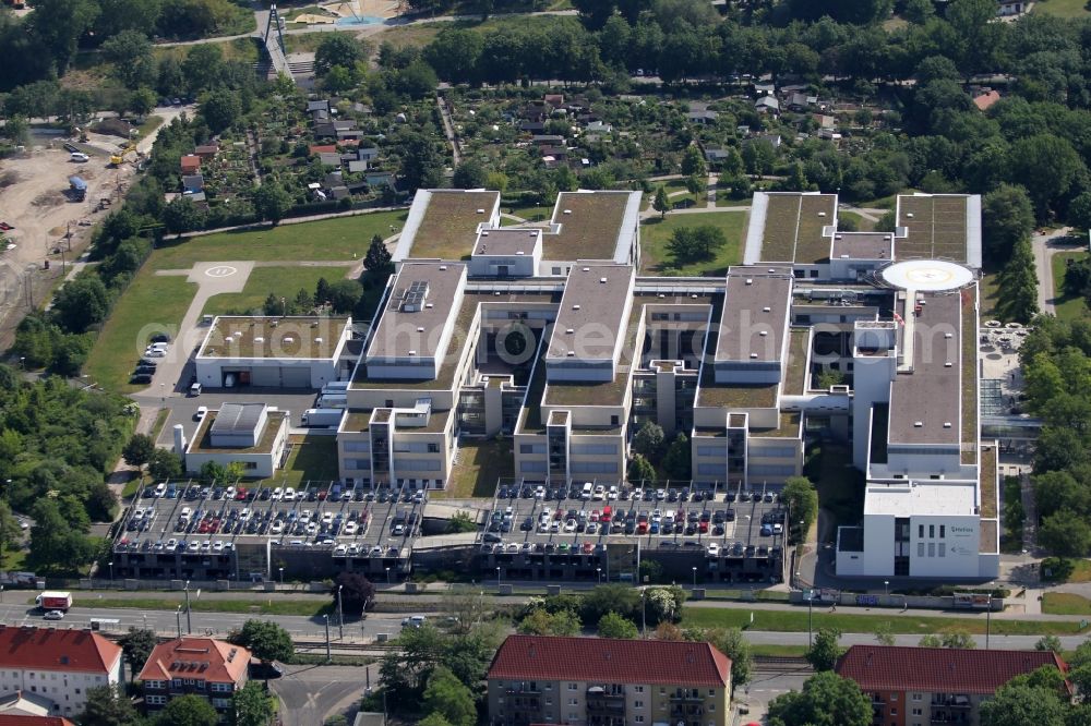 Aerial image Erfurt - Building Complex of the Helios Klinikum Erfurt in Thuringia