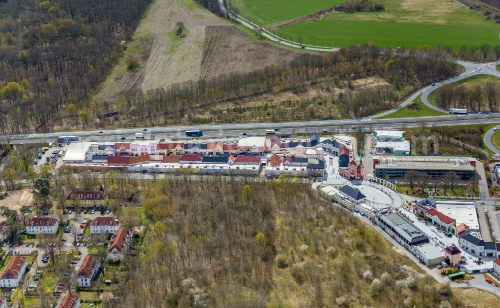 Aerial photograph Wustermark - Designer Outlet Center in Elstal Wustermark in Brandenburg