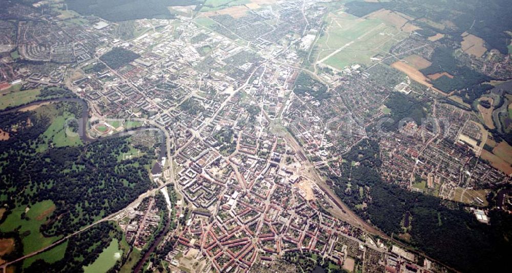 Aerial image Dessau - Dessau an der Elbe aus 5000 ft Höhe 09.07.02