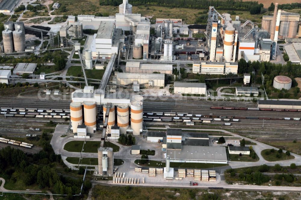 Aerial photograph Deuna - The cement plant area of the Deuna Zement company in Deuna in Thuringia