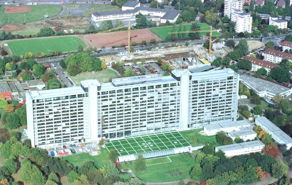 Aerial image Frankfurt am Main - Deutsche Bundesbank Frankfurt / M.