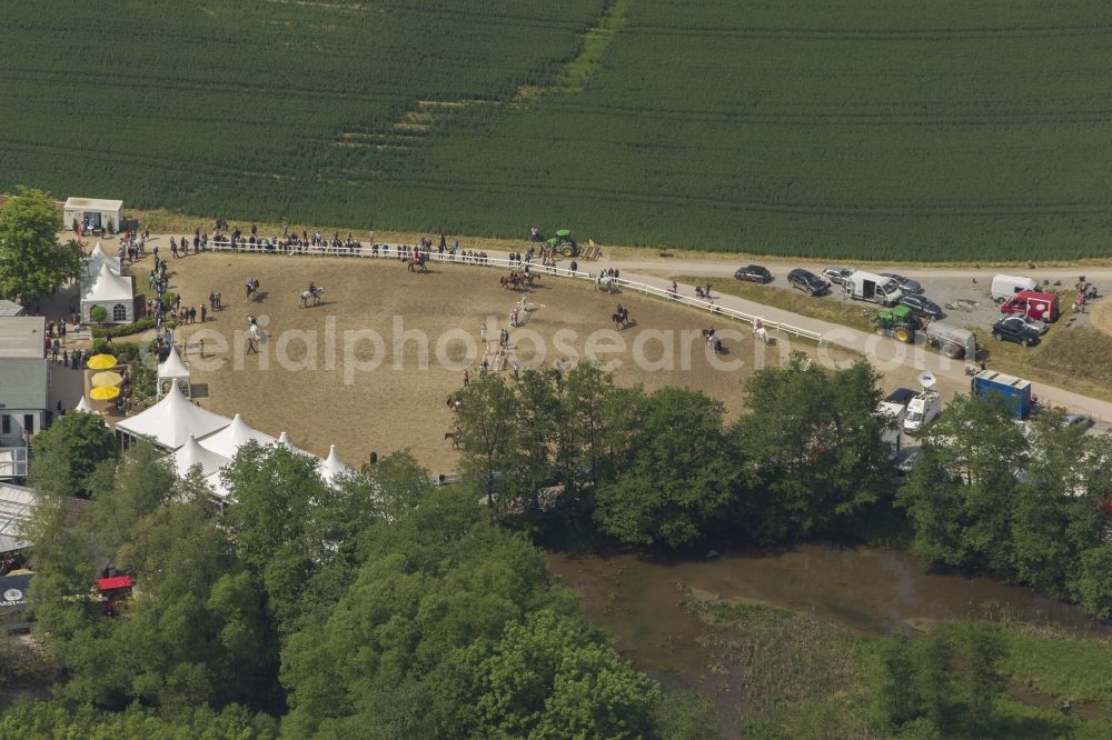 Aerial photograph Balve - The German Championship in Jumping in Balve in the state of North Rhine-Westphalia North Rhine-Westphalia