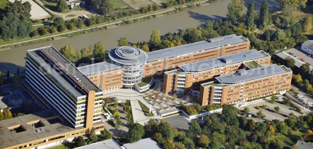 Aerial image Hannover - Das Gebäude der Deutschen Telekom in Hannover in Niedersachsen. The building of The Deutsche Telekom in Hannover in Lower Saxony.