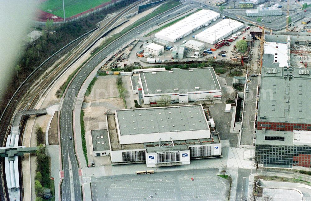 Berlin - Charlottenburg from above - Deutschlandhalle am Messegelände in Charlottenburg.