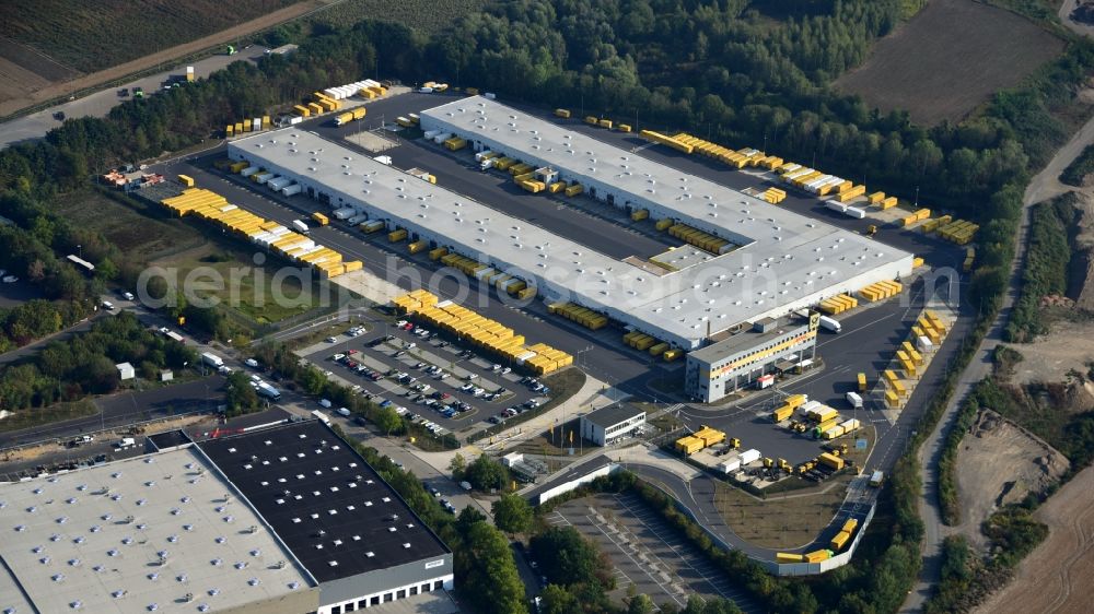 Aerial photograph Neuwied - DHL freight center in Neuwied in the state Rhineland-Palatinate, Germany