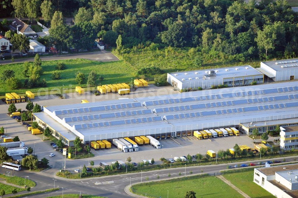 Stahnsdorf from the bird's eye view: Terrain of the DHL logistics center Stahnsdorf in Brandenburg